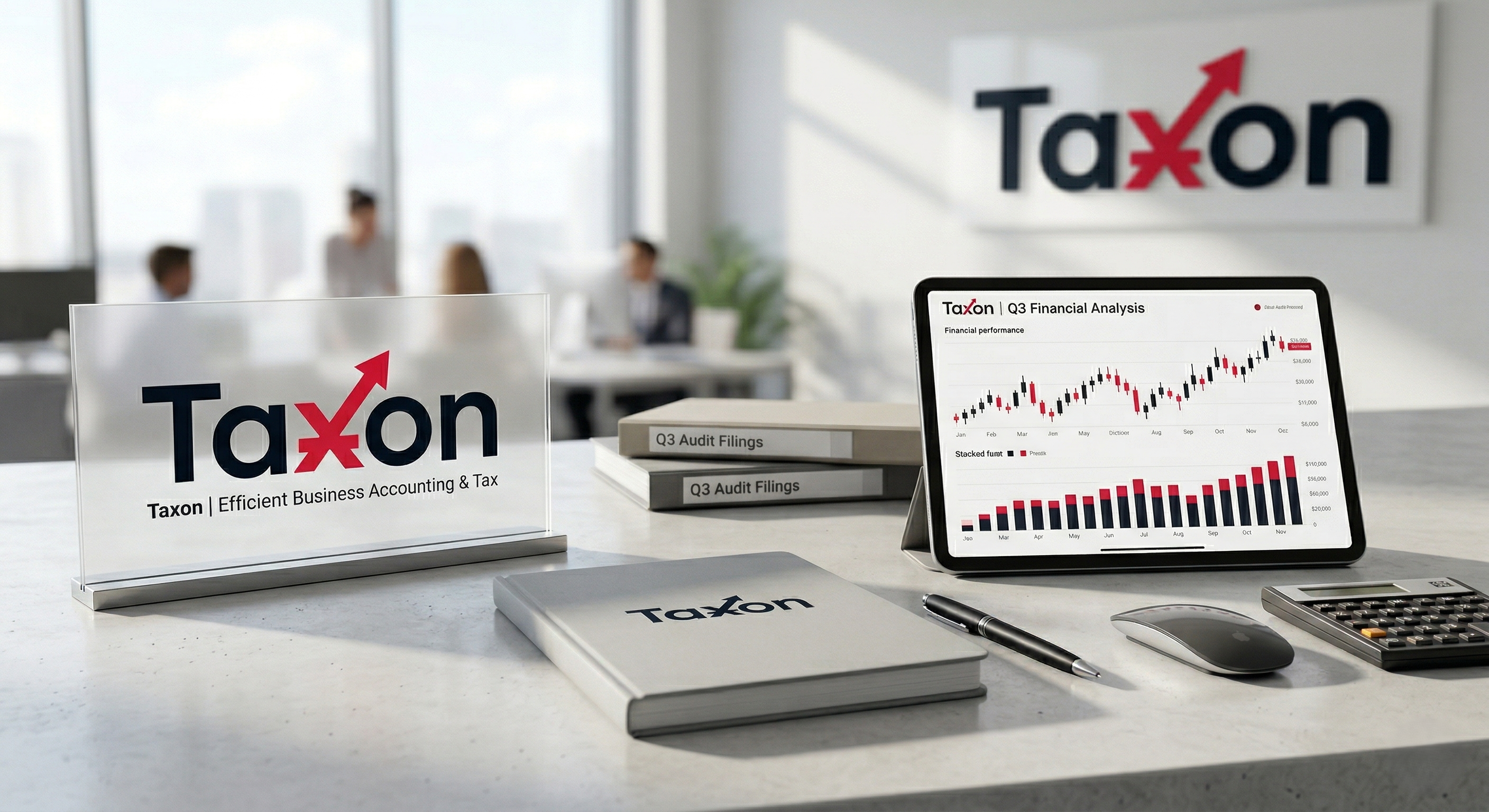 Taxon 브랜드가 적용된 세무 사무소